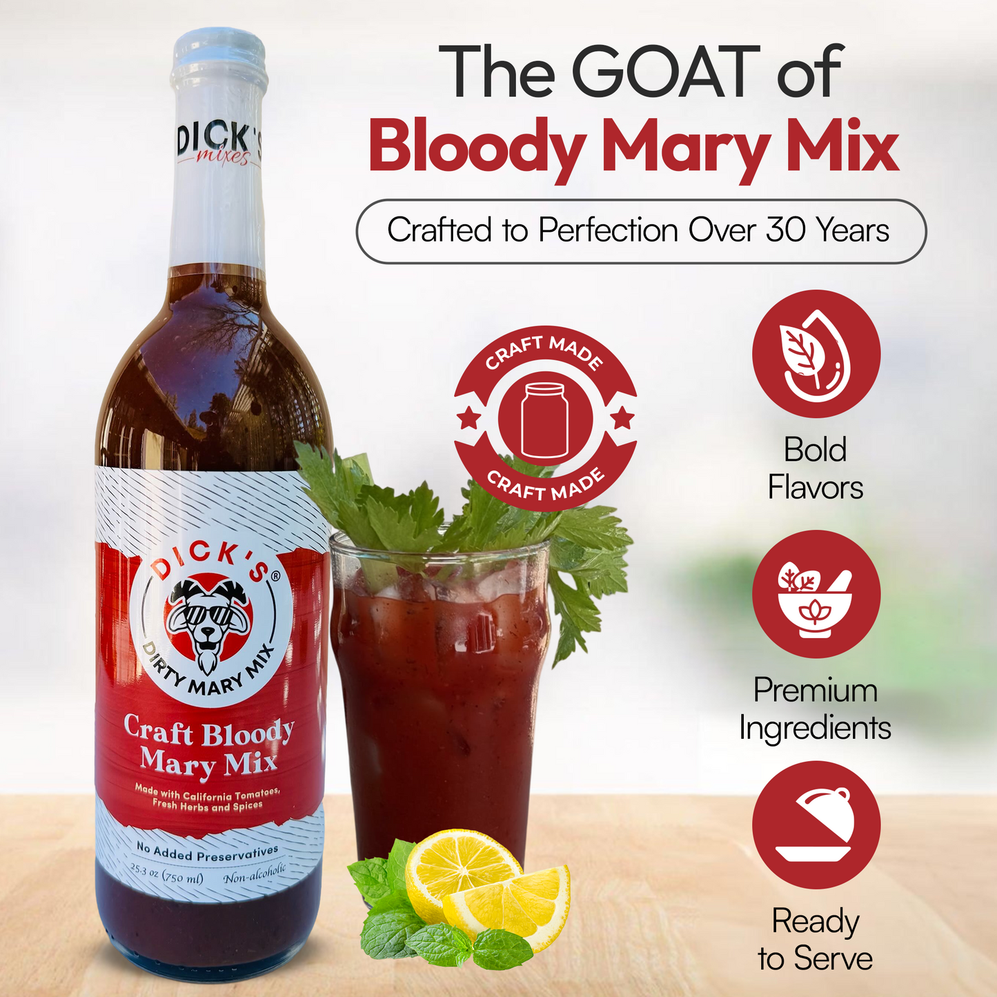 Dick's Dirty Mary Mix - Craft Bloody Mary - Single Bottle