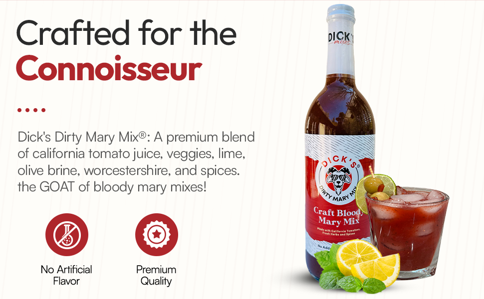 Dick's Dirty Mary Mix - Craft Bloody Mary - Single Bottle