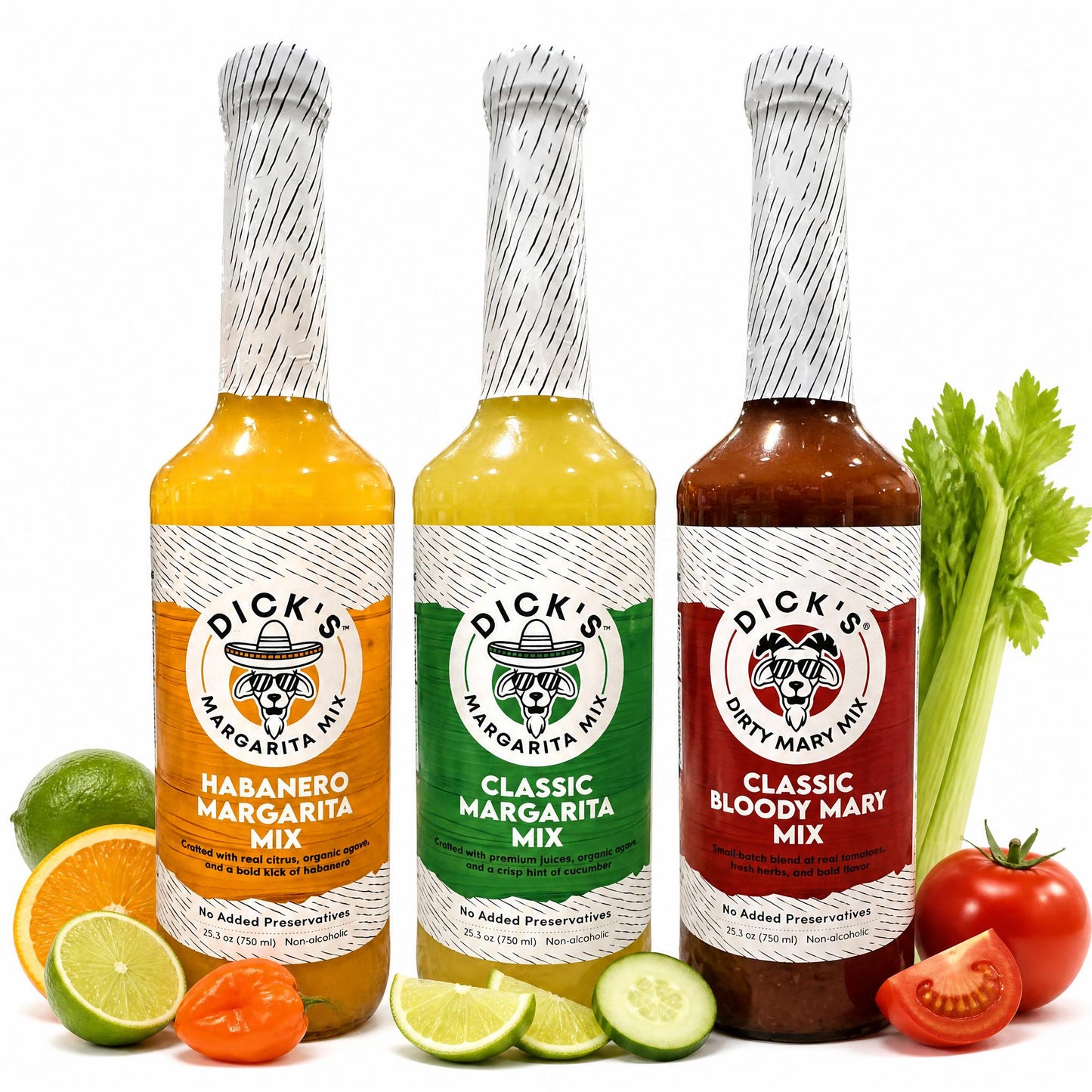 Dick's Mixes 3 Bottle Variety Pack – Margaritas & Bloody Mary