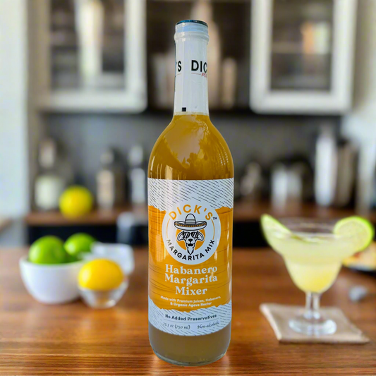 Dick’s Habanero Margarita Mix – Award Winning - Spicy, Small-Batch, Premium Craft Mixer (750 ML)