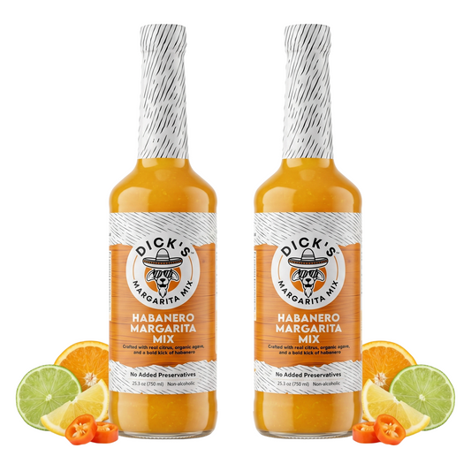Dick’s Habanero Margarita Mix – Award Winning - Spicy, Small-Batch, Premium Craft Mixer -2 Pack